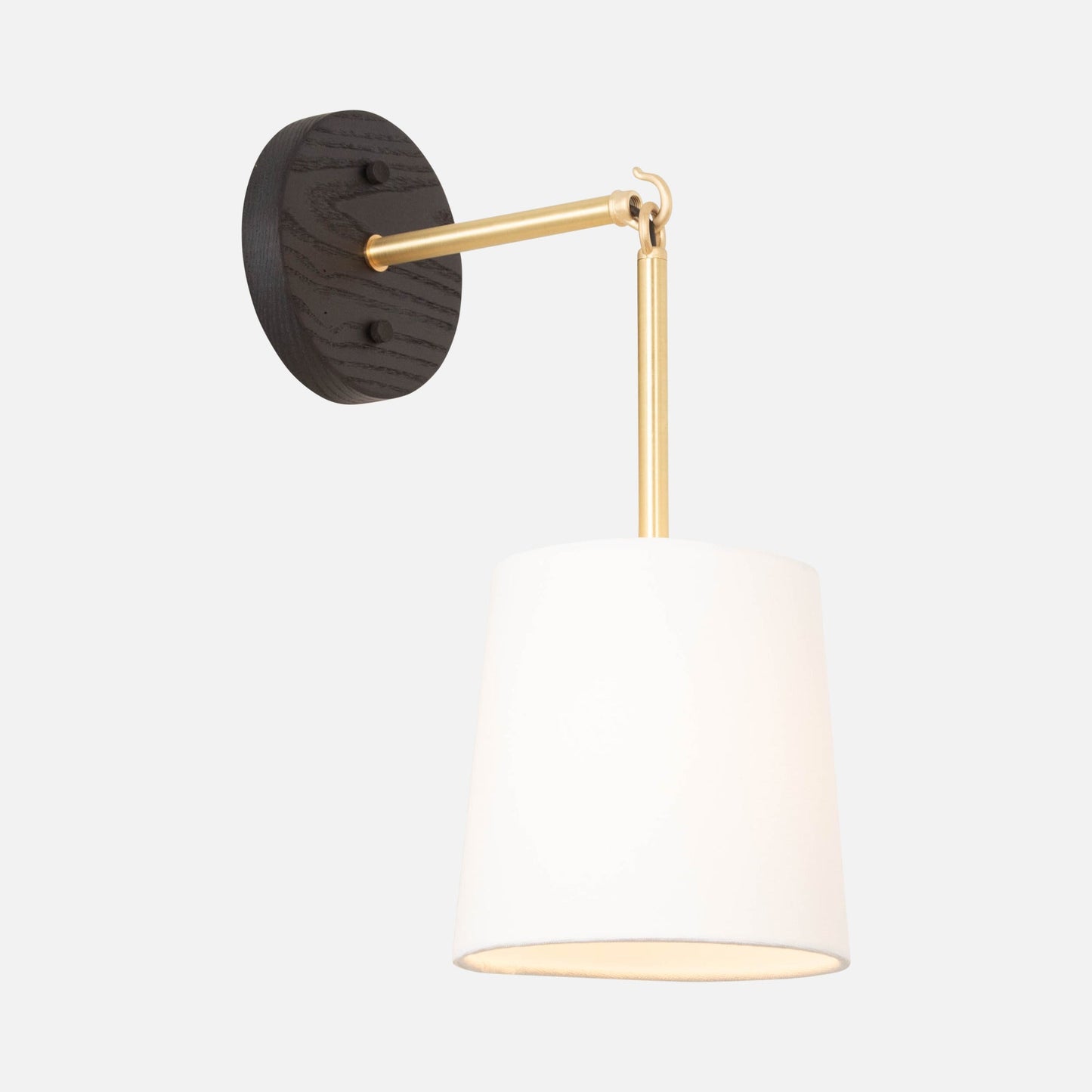 Link Sconce with Linen Shade