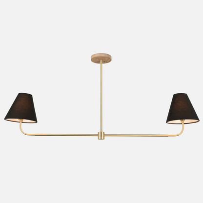Slope Chandelier with Taper Shades
